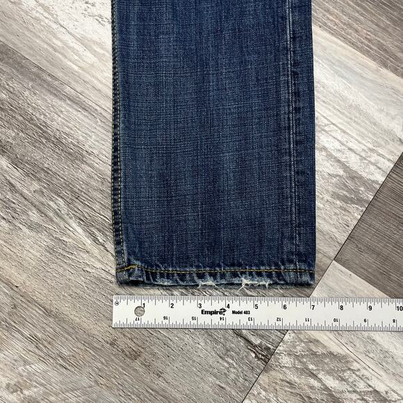 American Eagle Outfitters Faded Blue Mens‎ 33x31 Distressed Slim Straight Jeans - Picture 11 of 11